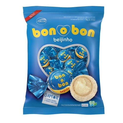BOMBOM BON O BON BEIJINHO 750G ARCOR