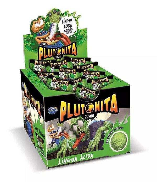 CHICLETE PLUTONITA LINGUA ACIDA 180G 40UN ARCOR