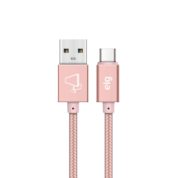 CABO USB TIPO-C ELG TC10BRG NYLON 1 METRO ROSE GOLD