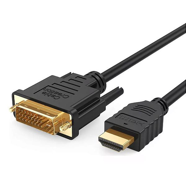 CABO DVI-D X HDMI - DUAL LINK - 1,8M C/ FILTRO BANHADO OURO