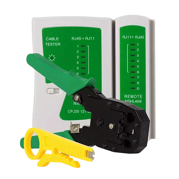 ALICATE DE CRIMPAR CRIMPAGEM E TESTADOR DE CABO DE REDE RJ45