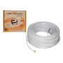CABO COAXIAL CFTV FLEXÍVEL 4MM BIPOLAR 2 VIAS 80% MALHA 100M