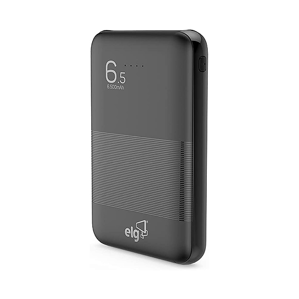 CARREGADOR PORTÁTIL USB 6500MAH ELG PB65 CARGA RÁPIDA