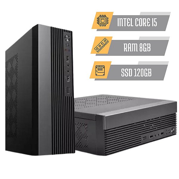 PC CPU COMPUTADOR SLIM INTEL CORE I5 - 2400 3,10GHZ RAM 8GB SSD 128GB