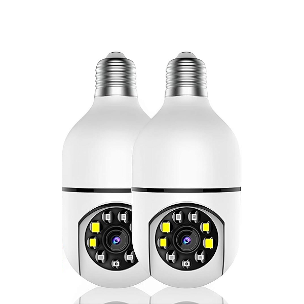 KIT 2 CAMERA LAMPADA GIRATÓRIA FULL HD WIFI 360