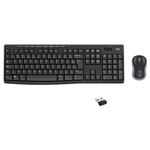KIT TECLADO E MOUSE LOGITECH MK270 PRETO S/FIO