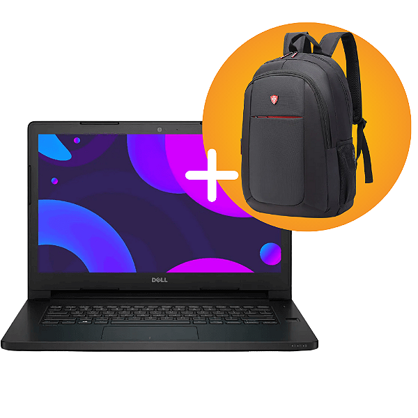 KIT NOTEBOOK DELL LATITUDE 3470 CORE I7 6Gº HD SSD 256 16GB RAM - 14" - WIN10 PRO - TPM COM MOCHILA E MOUSE