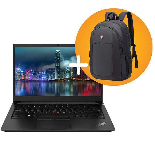 KIT NOTEBOOK LENOVO THINKPAD L14 GEN 2 I5 256GB SSD NVME 8GB 14 COR PRETO COM MOCHILA E MOUSE