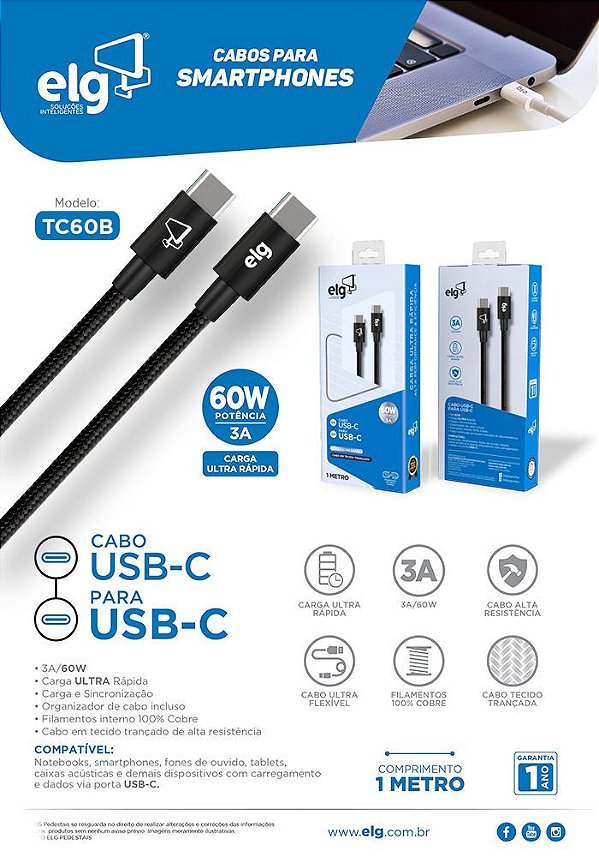 TC60 - CABO SINCRONIZACAO RECARGA