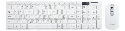 KIT TECLADO E MOUSE SEM FIO BRANCO K06
