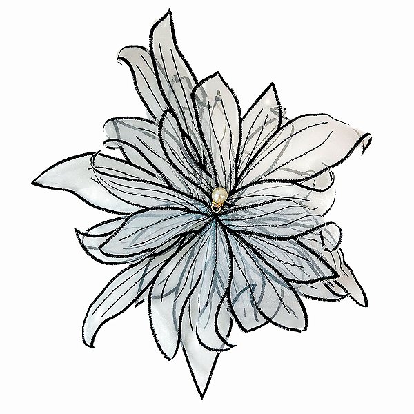 Broche de Flor Ramalhete Noir by Thais Mahasin