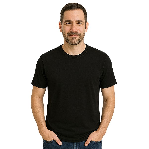 Camiseta Masculina Malha Fria PV Preta
