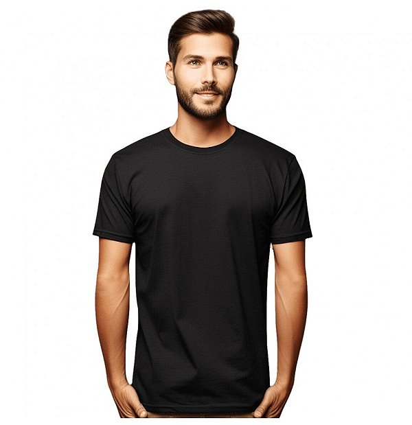 Camiseta Masculina Malha Fria PV Preta