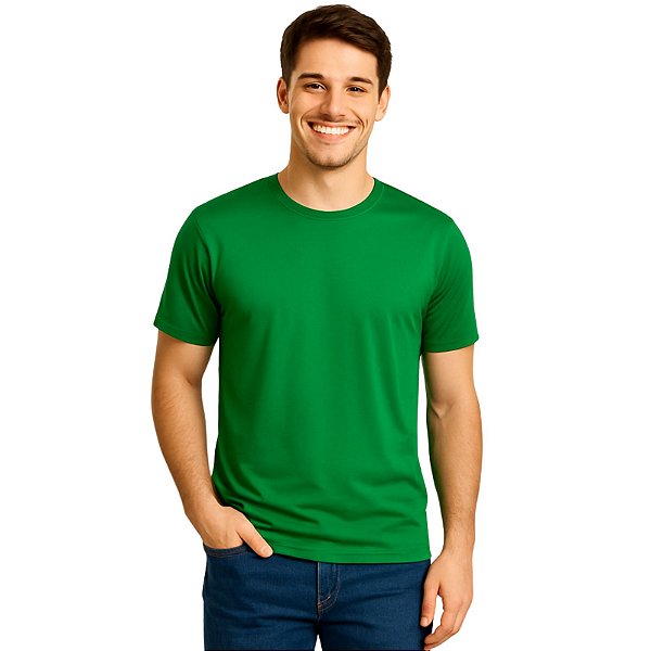 Camiseta Masculina Malha Fria PV Verde Bandeira