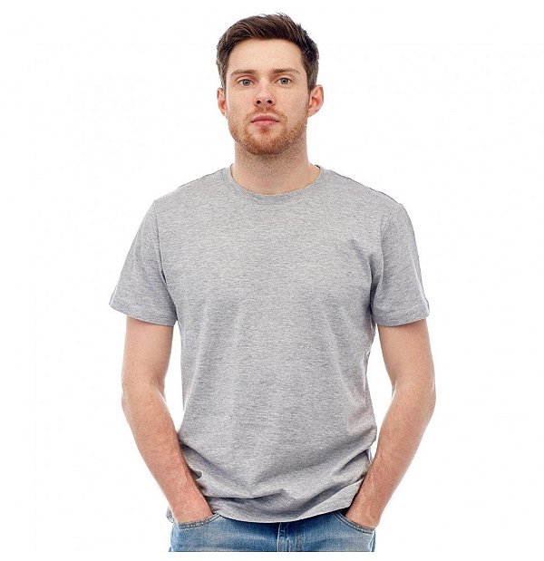 Camiseta Masculina Malha Fria PV Cinza Mescla