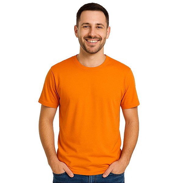 Camiseta Masculina Malha Fria PV Laranja