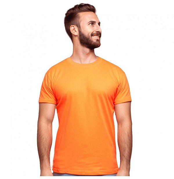 Camiseta Masculina Malha Fria PV Laranja