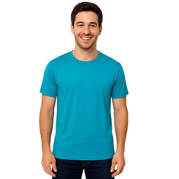 Camiseta Malha Fria PV Azul Turquesa