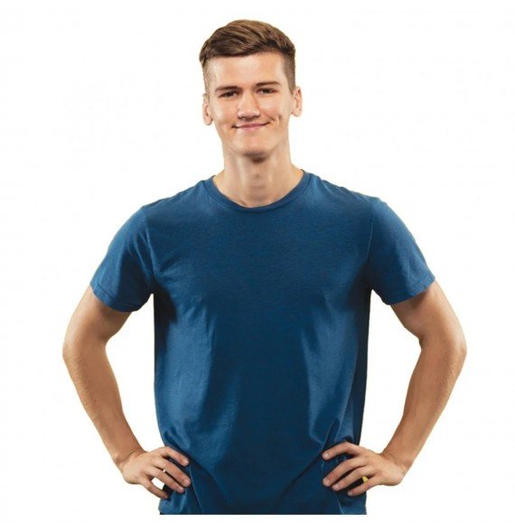 Kit 5 Camisetas Masculina Malha Fria PV Azul Petróleo