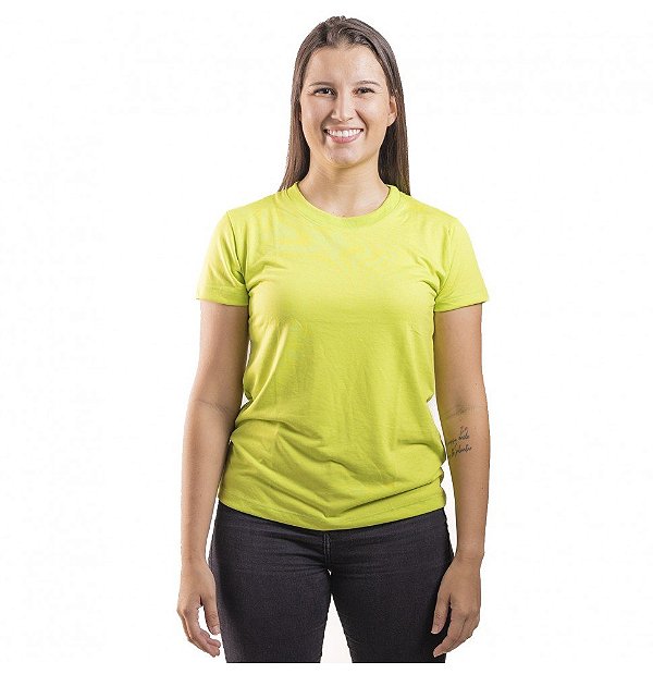 Kit 3 Baby Look Malha Fria Verde Limão