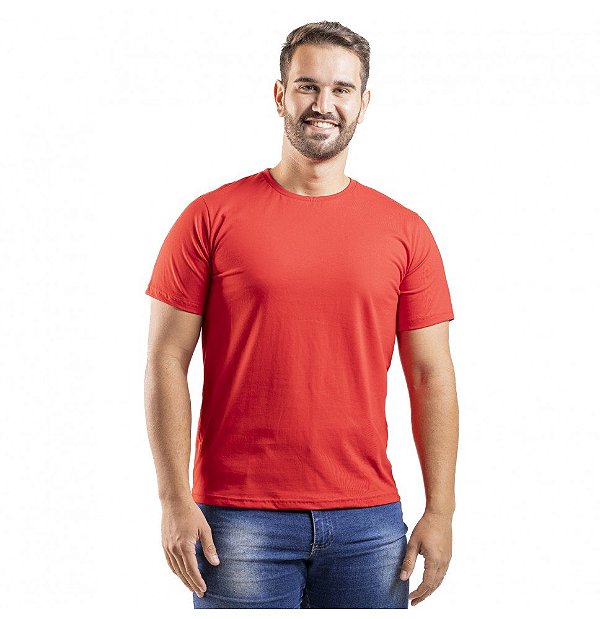 Camiseta Algodão Premium Vermelho