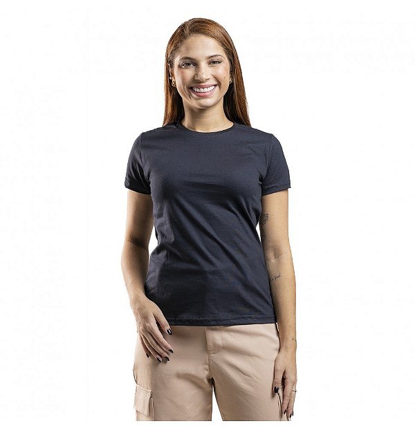 Baby Look Algodão Preta Premium Basic