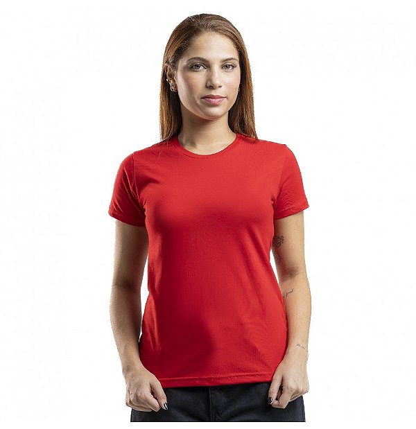 Baby Look Algodão Vermelha Premium Basic