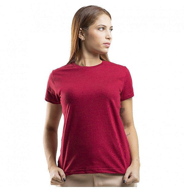 Baby Look Algodão Vinho Premium Basic