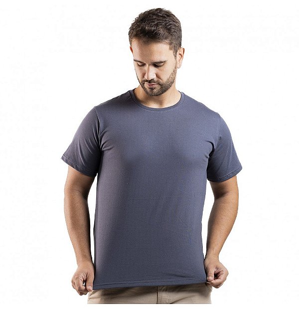 Camiseta Algodão Premium Cinza Chumbo