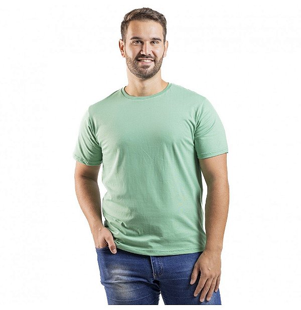 Camiseta Algodão Premium Verde Hortelã