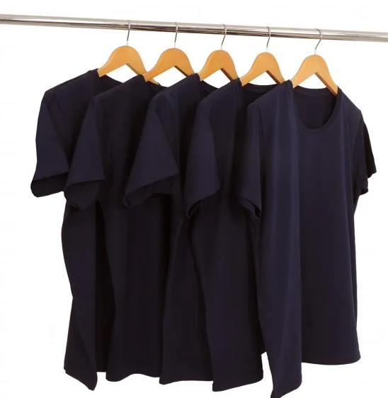 Kit 5 Camisetas Algodão Azul Marinho Premium