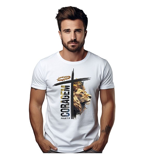 Camiseta Leão e Cruz