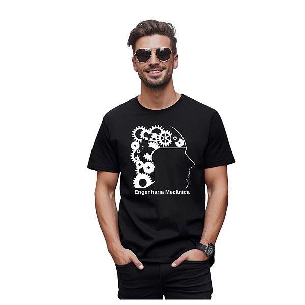 Camiseta Engenharia Mecânica Algodão