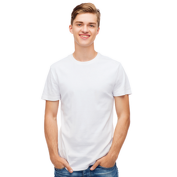 Camiseta Masculina 100% Poliéster Branca