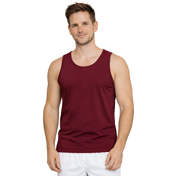 Regata Masculina Vinho Bordô Algodão Premium