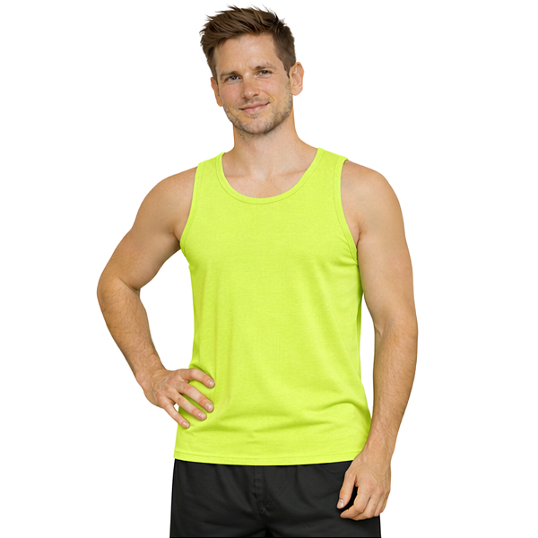 Regata Masculina Verde Limão Algodão Premium