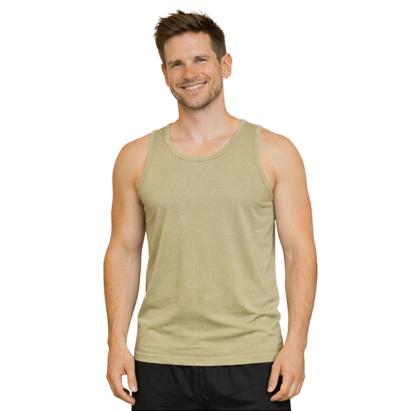 Regata Masculina Kaki Algodão Premium