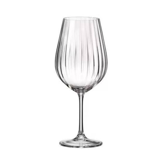 Cj. de 6 taças para vinho em cristal Bohemia - Sarah 690ml