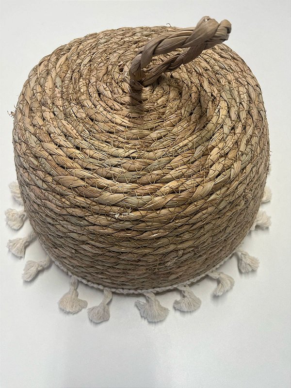 Boleira tampa em fibra natural - 25cm