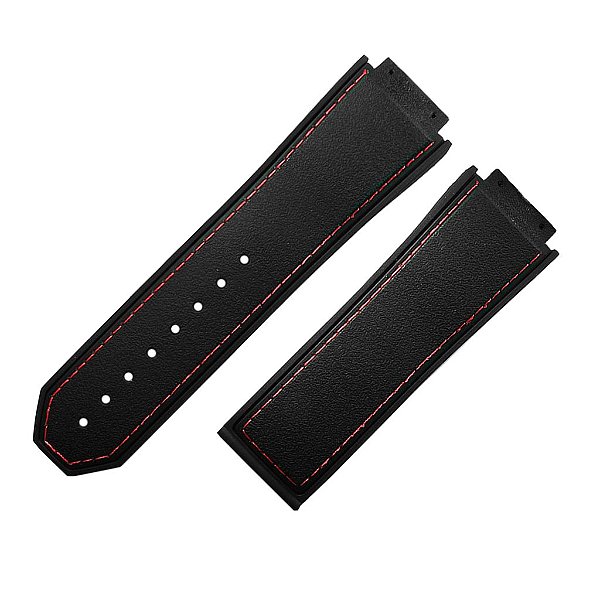 Pulseira para Relógio Compatível com Hublot King Power F1 Com Costura Vermelha