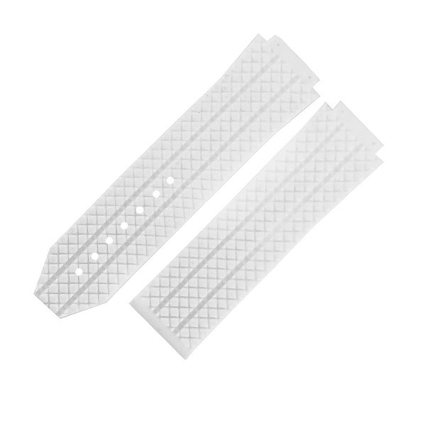 Pulseira para Relógio Compatível com Hublot Big Bang Pneu Borracha Branco