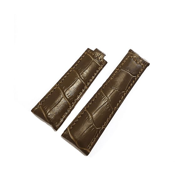 Pulseira para Relógio Compatível com Rolex Couro Caramelo 20mm