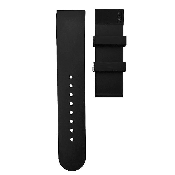 Pulseira para Relógio Compatível com U-Boat Ítalo Fontana Em Borracha Preto Engate Direto (Não Usa chapa terminal)