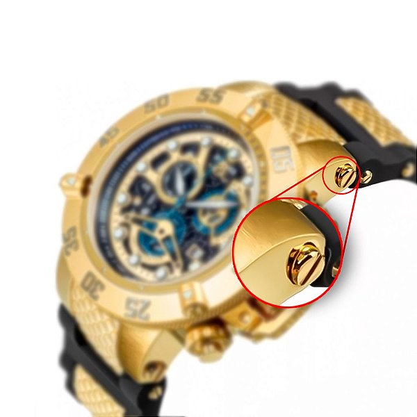 Pino Parafuso Pulseira de Relógio Invicta Noma 3 Dourado