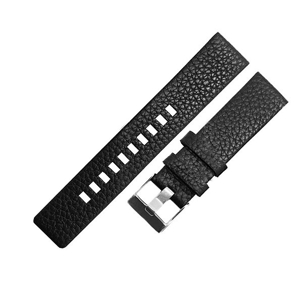 Pulseira para Relógio Compatível com Diesel DZ1247 26mm em couro Preto com fivela