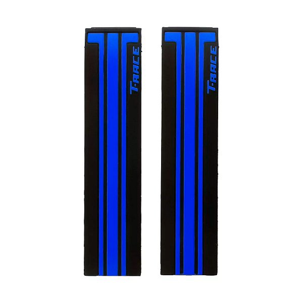 Pulseira para Relógio Compatível com Tissot GP T-Race T048/ T027 Silicone Preto/ Azul Com encaixe de 21mm
