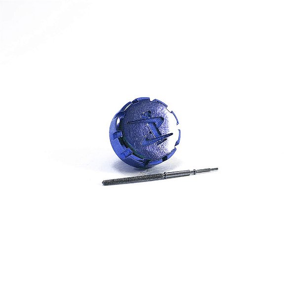 Coroa e Tige para Relógio Compatível com Invicta Bolt Zeus Azul Brilhante