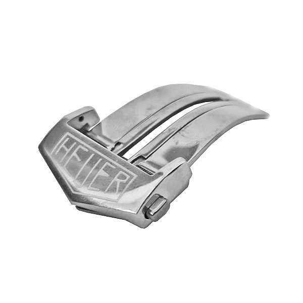 Fecho Deployant (Nome Heuer) Prata Compativel Pulseira Tag Heuer Diversos Tamanhos 24mm / 22mm / 20mm