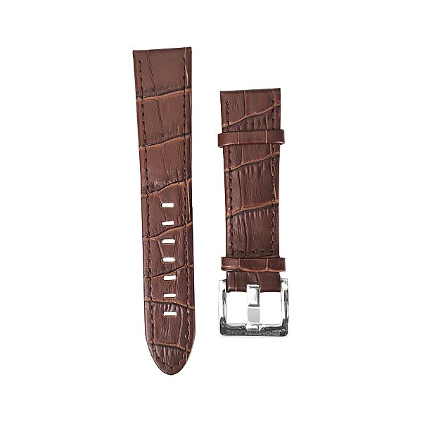 Pulseira para Relógio Compatível com Montblanc Couro Marrom Encaixe 22mm Completa com Fecho