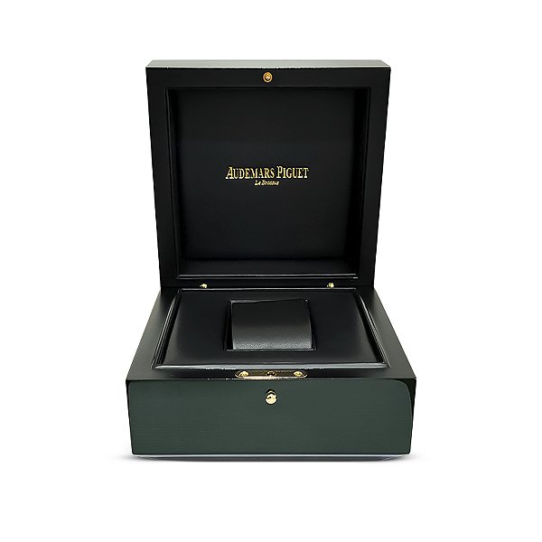 Caixa Compatível com Relógio Audemars Piguet Estojo Box Completo em Madeira e Couro Interior